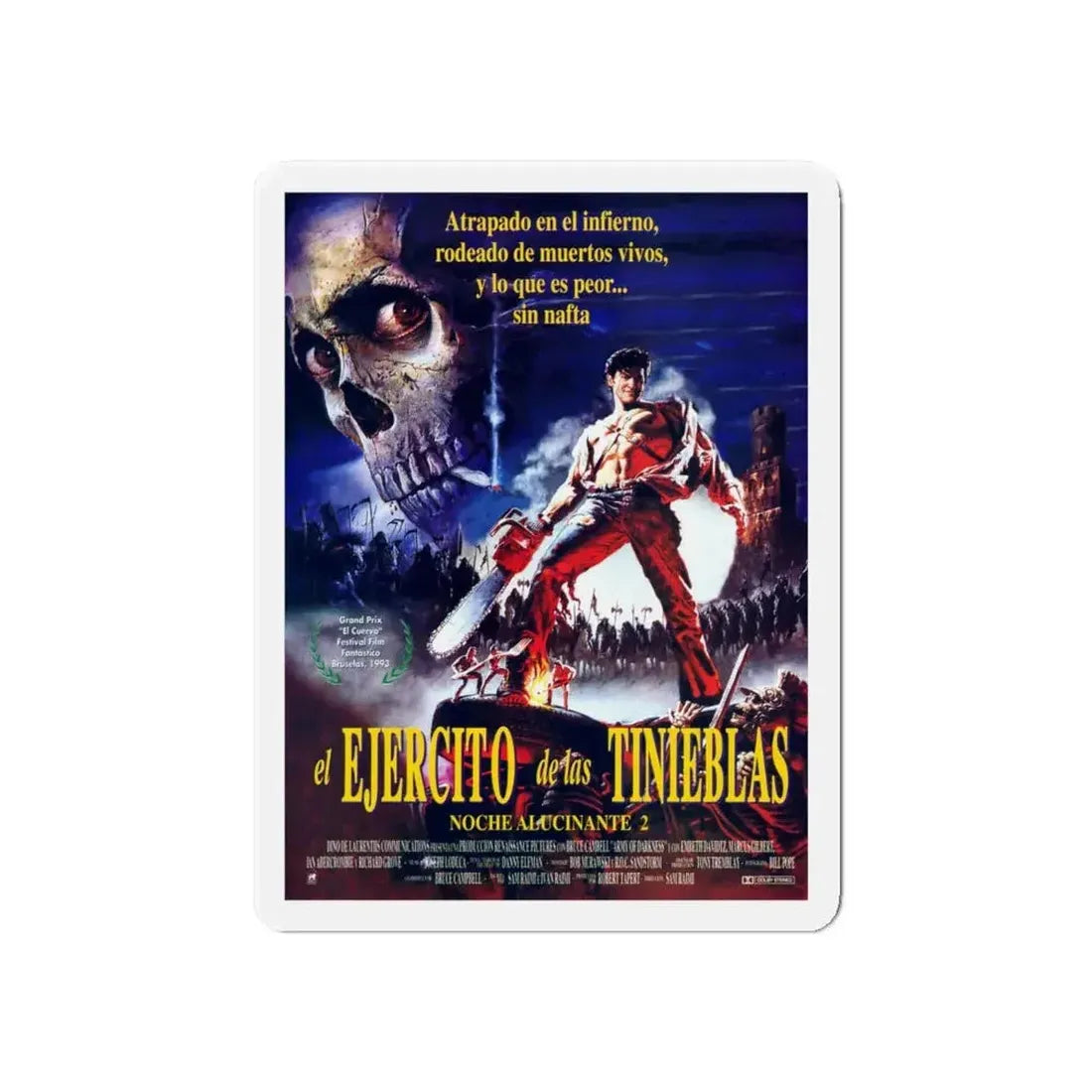 ARMY OF DARKNESS (SPAIN) 1992 Movie Poster - Refrigerator Magnet - The Sticker Space