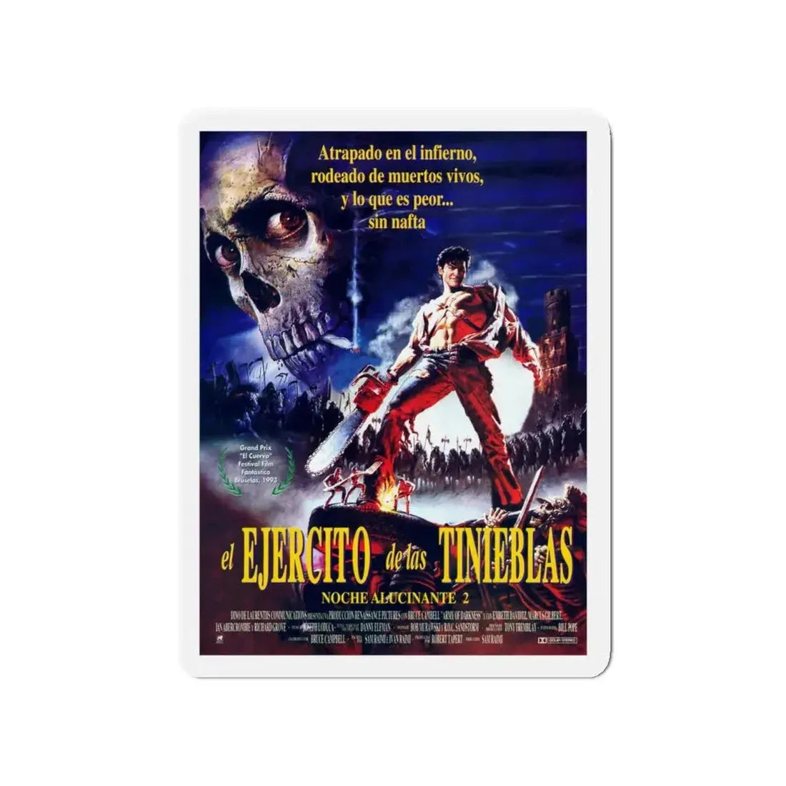 ARMY OF DARKNESS (SPAIN) 1992 Movie Poster - Refrigerator Magnet - The Sticker Space