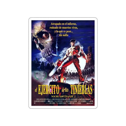 ARMY OF DARKNESS (SPAIN) 1992 Movie Poster STICKER Vinyl Die-Cut Decal 3 Inch - The Sticker Space