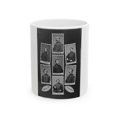 Army Of Potomac  J.C. Parke, C.G. Meade, W.S. Hancock, G.K. Warren, U.S. Grant, A.A. Humphrey, And H.C. Wright 001 (U.S. Civil War) White Coffee Mug