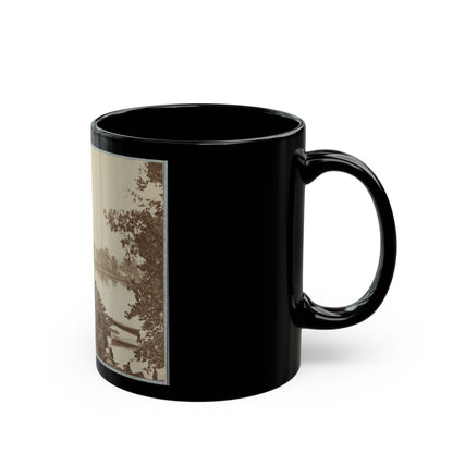 Army Of The James, Pontoon Bridges Across James River At Deep Bottom And Varina 001 (U.S. Civil War) Black Coffee Mug