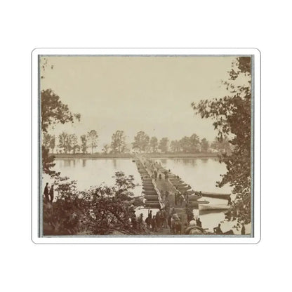 Army of the James, Pontoon Bridges Across James River at Deep Bottom and Varina 001 (U.S. Civil War) STICKER Vinyl Kiss-Cut Decal 4 Inch White - The Sticker Space