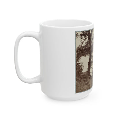 Army Of The James, Pontoon Bridges Across James River At Deep Bottom And Varina 002 (1) (U.S. Civil War) White Coffee Mug