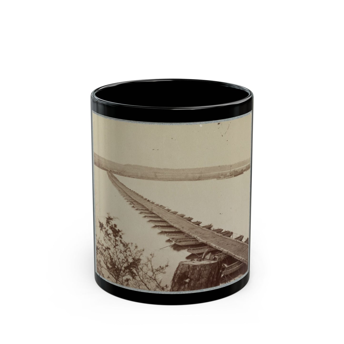 Army Of The James, Pontoon Bridges Across James River At Deep Bottom And Varina (U.S. Civil War) Black Coffee Mug