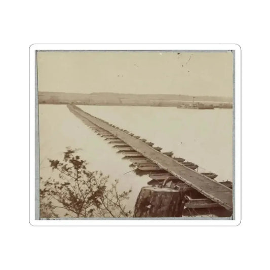 Army of the James, Pontoon Bridges Across James River at Deep Bottom and Varina (U.S. Civil War) STICKER Vinyl Kiss-Cut Decal 2 Inch White - The Sticker Space