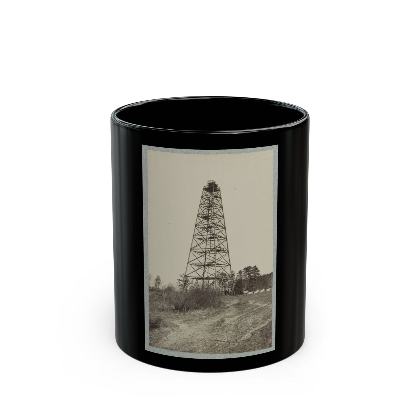 Army Of The James, Signal Tower On Left Of Bermuda Hundred Lines (U.S. Civil War) Black Coffee Mug