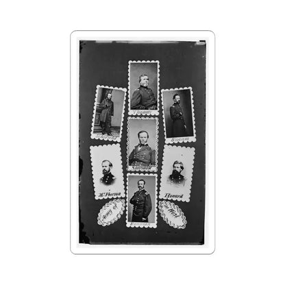 Army of the West  Schofield, Thomas, Slocum, Mcpherson, Sherman, Howard, and Rousseau(2) (U.S. Civil War) STICKER Vinyl Kiss-Cut Decal 4 Inch White - The Sticker Space