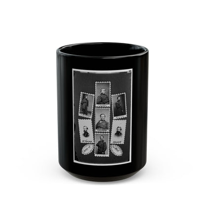 Army Of The West  Schofield, Thomas, Slocum, Mcpherson, Sherman, Howard, And Rousseau(2) (U.S. Civil War) Black Coffee Mug