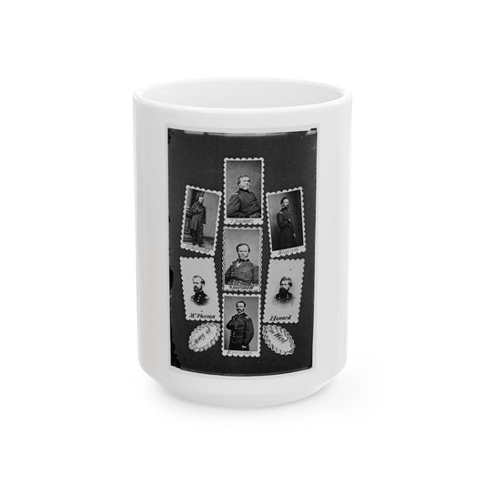 Army Of The West  Schofield, Thomas, Slocum, Mcpherson, Sherman, Howard, And Rousseau(2) (U.S. Civil War) White Coffee Mug