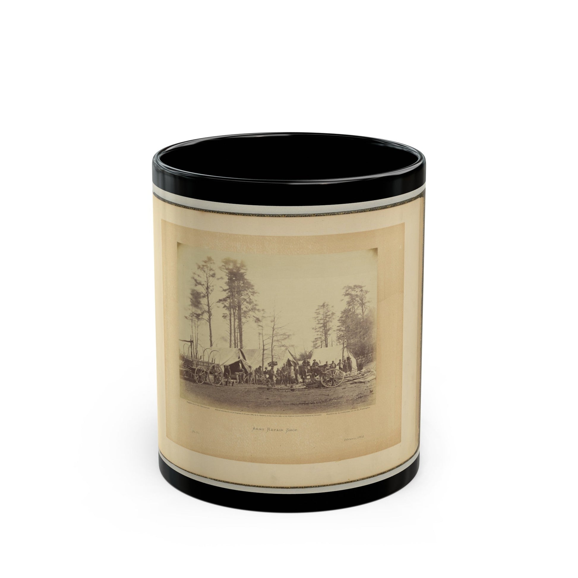 Army Repair Shop (U.S. Civil War) Black Coffee Mug-11oz-The Sticker Space