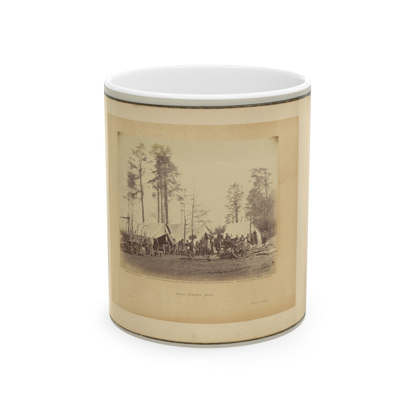 Army Repair Shop (U.S. Civil War) White Coffee Mug-11oz-The Sticker Space