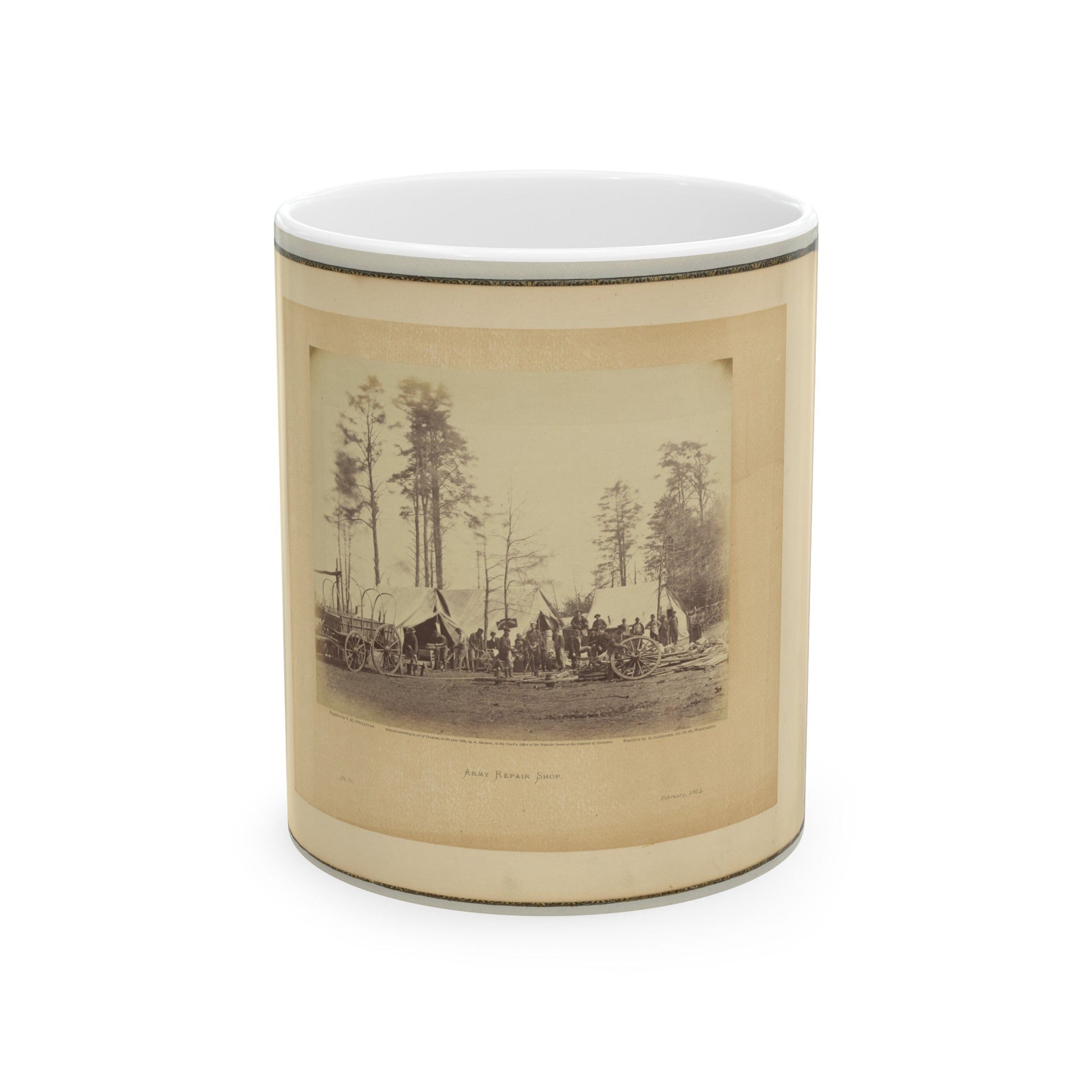 Army Repair Shop (U.S. Civil War) White Coffee Mug-11oz-The Sticker Space