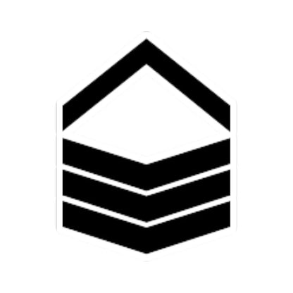 Army SGP OR 5b (Singapore) (Military Rank) STICKER Vinyl Kiss-Cut Decal 4 Inch White - The Sticker Space