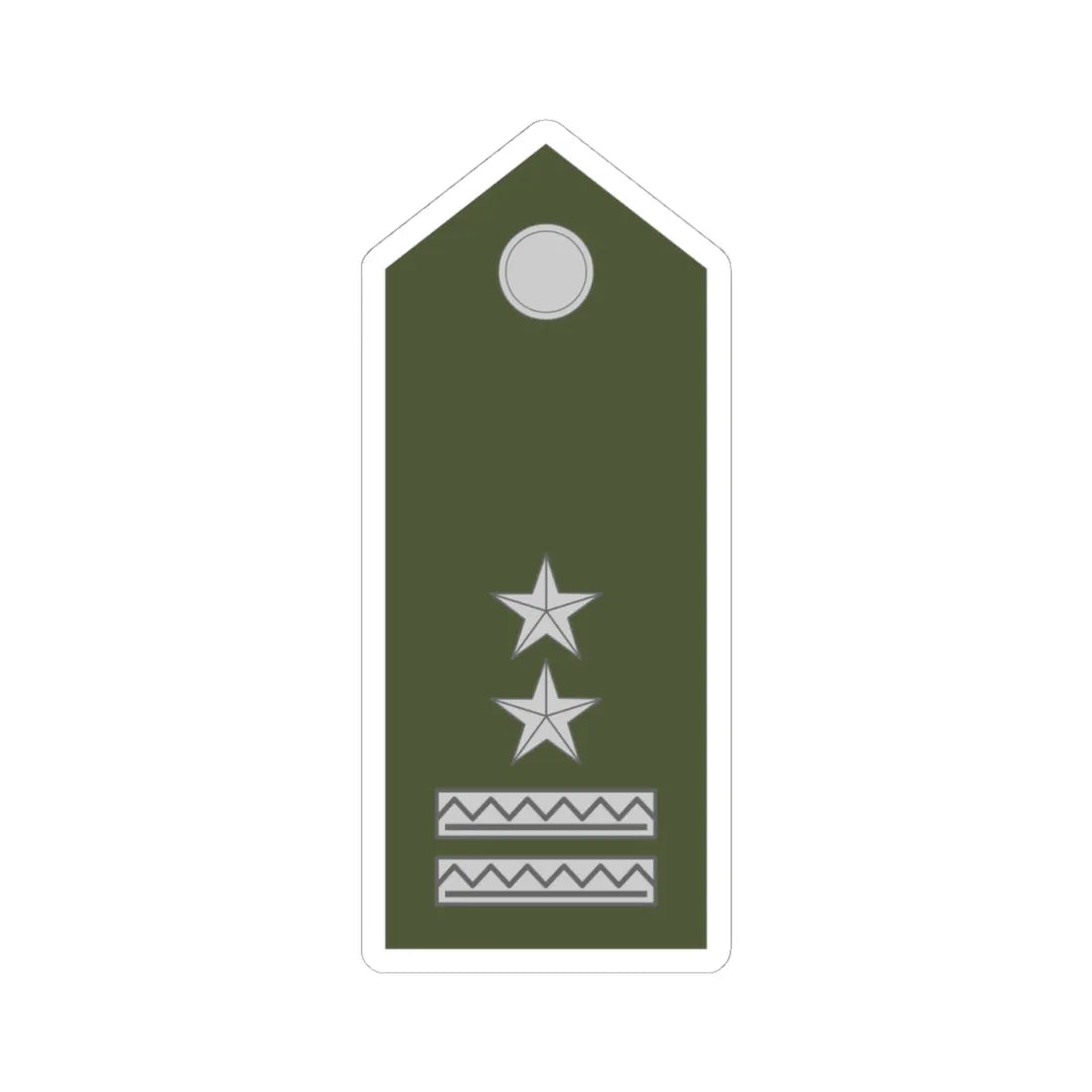 Army SVK OR 08a (Slovakia) (Military Rank) STICKER Vinyl Kiss-Cut Decal 4 Inch White - The Sticker Space