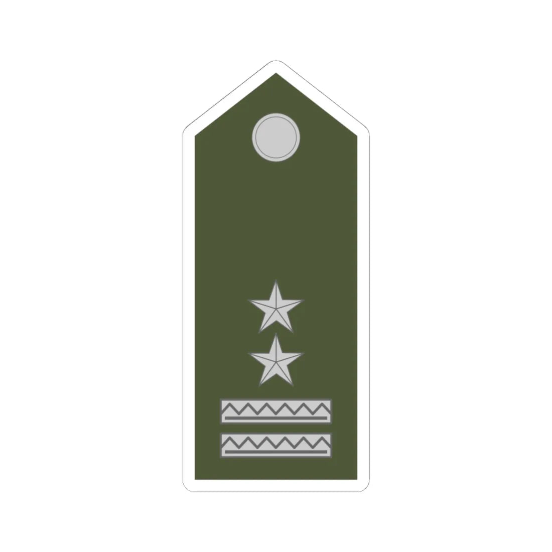 Army SVK OR 08a (Slovakia) (Military Rank) STICKER Vinyl Kiss-Cut Decal 6 Inch White - The Sticker Space