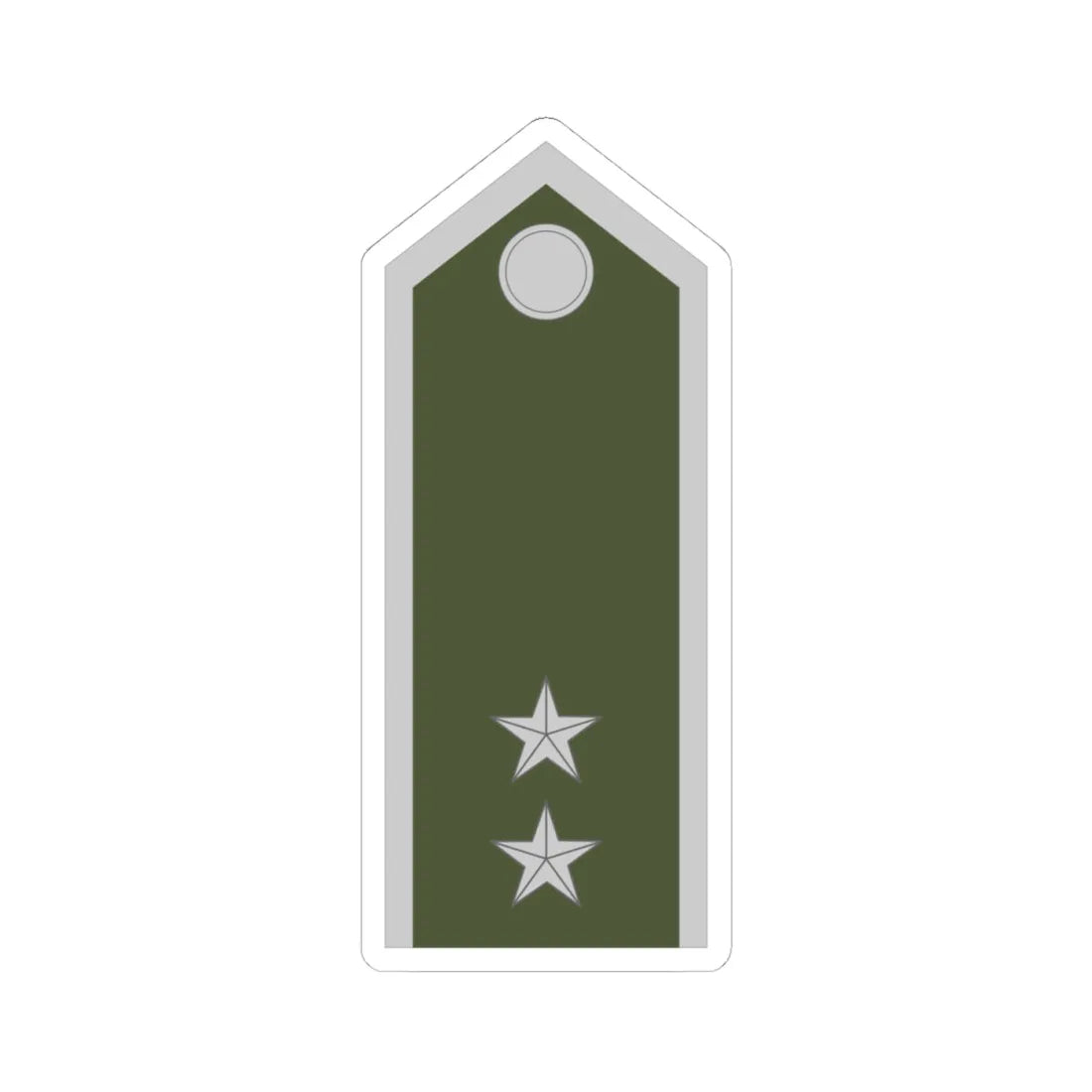 Army SVK OR 09b (Slovakia) (Military Rank) STICKER Vinyl Kiss-Cut Decal 4 Inch White - The Sticker Space