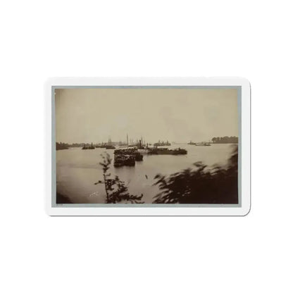 Army Transports In James River, Va. Near Deep Bottom 001 (U.S. Civil War) Refrigerator Magnet - The Sticker Space