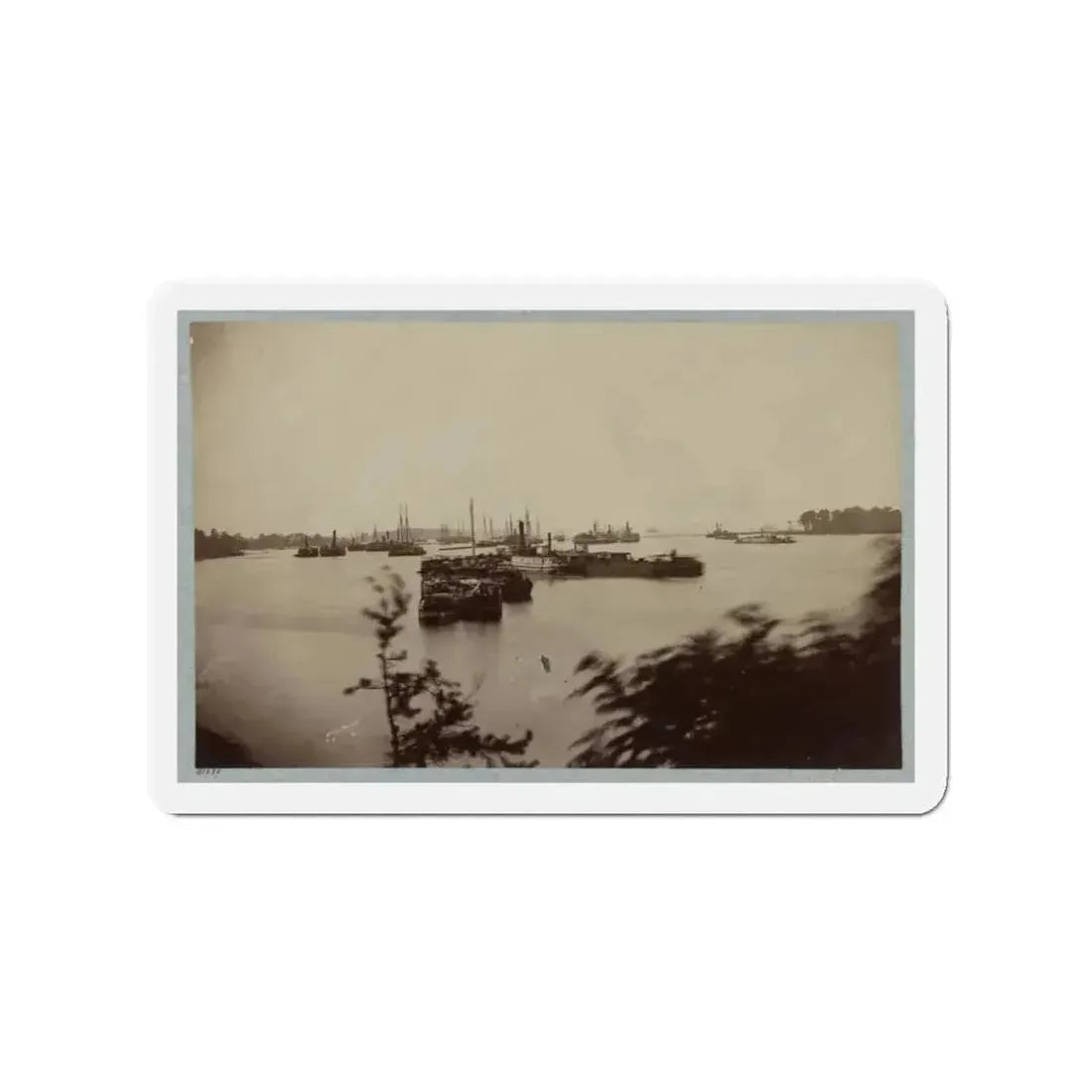Army Transports In James River, Va. Near Deep Bottom 001 (U.S. Civil War) Refrigerator Magnet - The Sticker Space