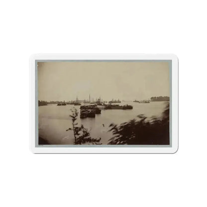 Army Transports In James River, Va. Near Deep Bottom 001 (U.S. Civil War) Refrigerator Magnet - The Sticker Space