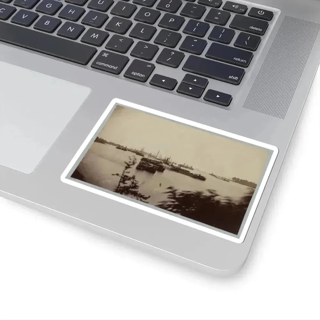 Army Transports in James River, Va. Near Deep Bottom 001 (U.S. Civil War) STICKER Vinyl Kiss-Cut Decal - The Sticker Space