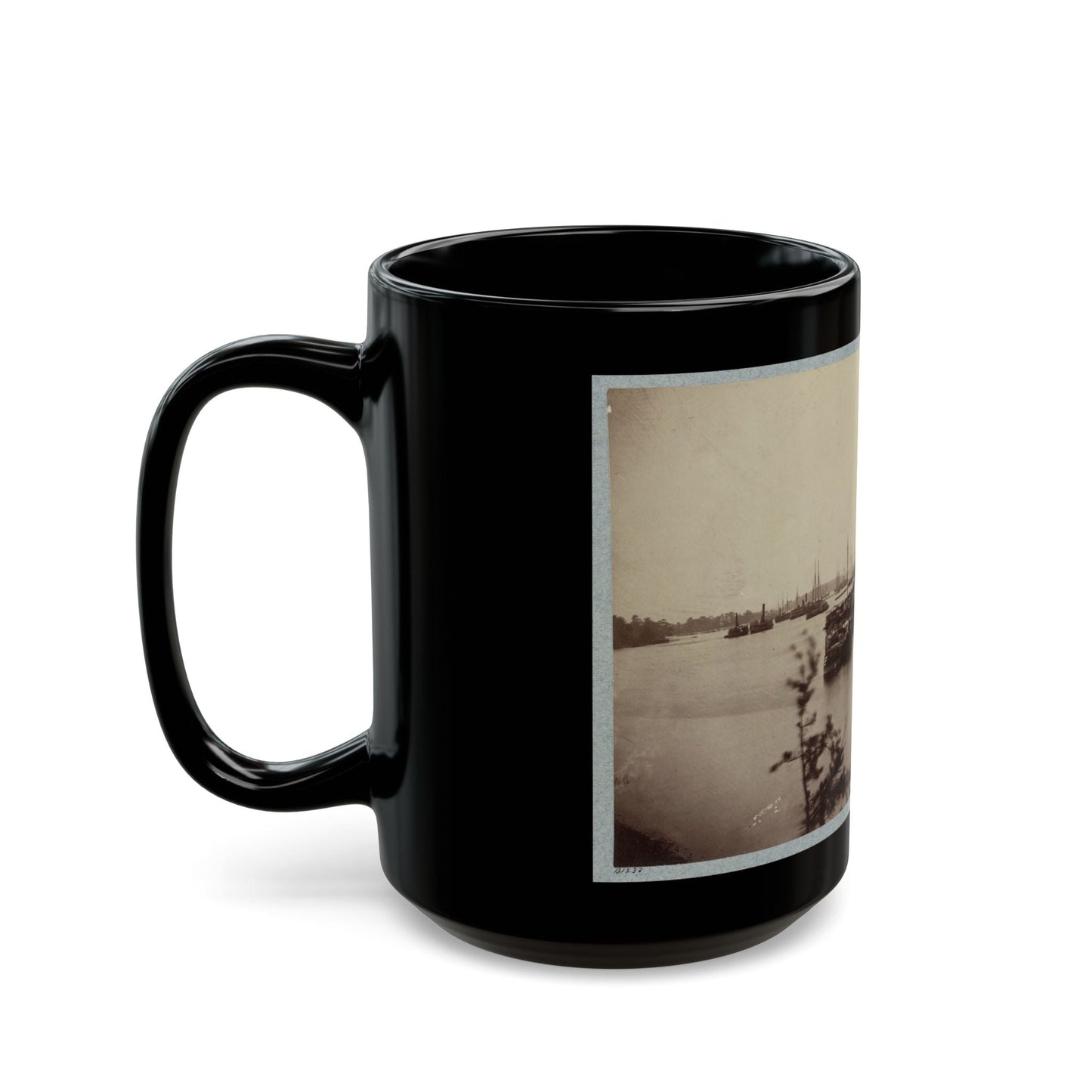 Army Transports In James River, Va. Near Deep Bottom 001 (U.S. Civil War) Black Coffee Mug