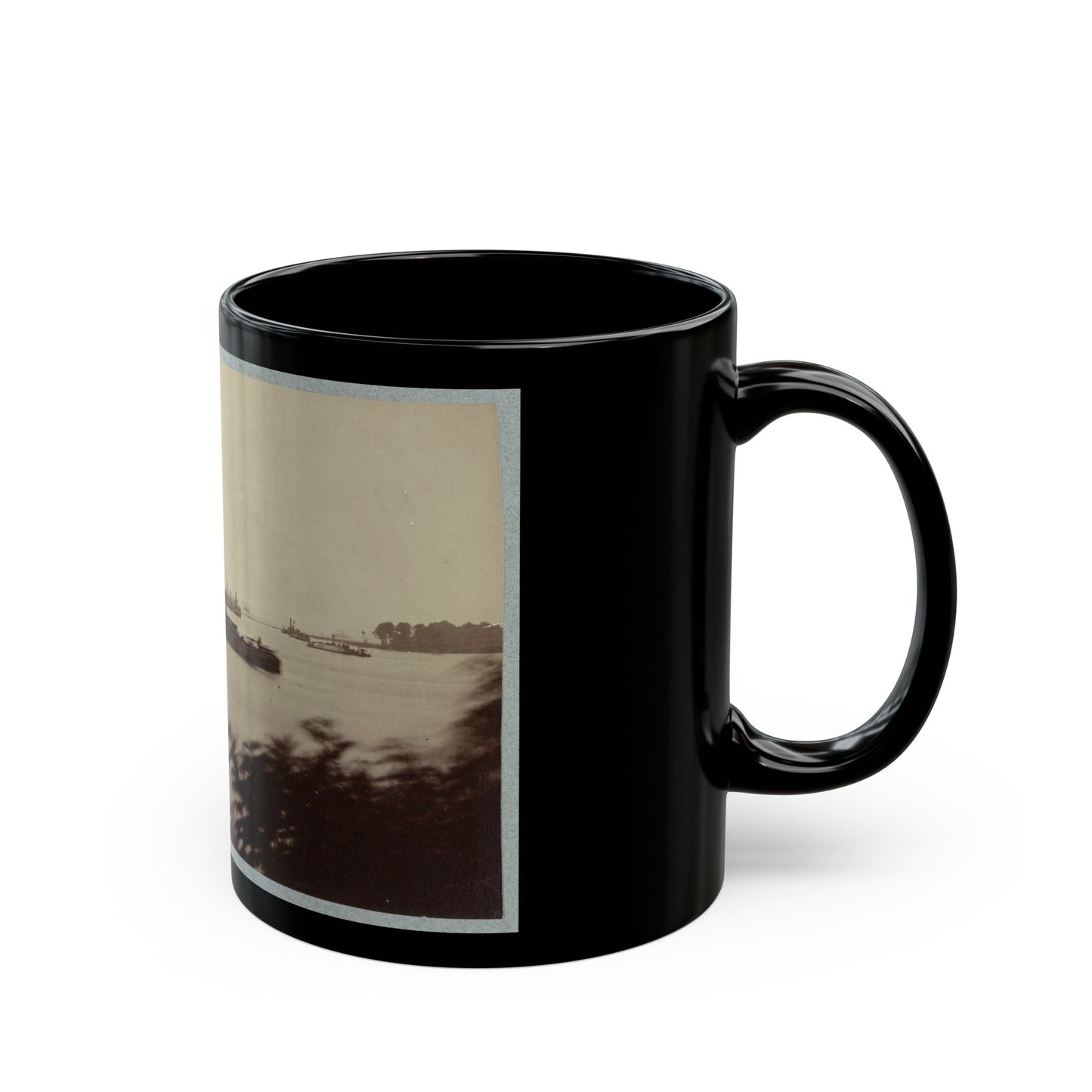 Army Transports In James River, Va. Near Deep Bottom 001 (U.S. Civil War) Black Coffee Mug