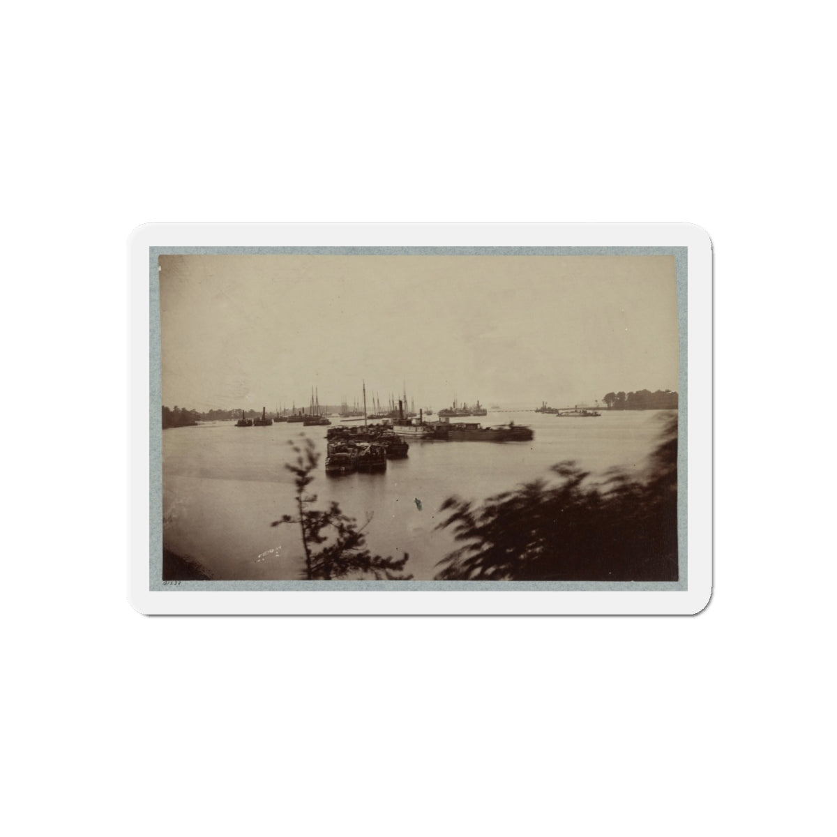 Army Transports In James River, Va. Near Deep Bottom 001 (U.S. Civil War) Refrigerator Magnet-6 × 6"-The Sticker Space