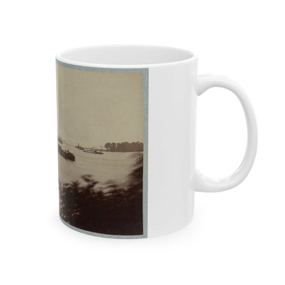 Army Transports In James River, Va. Near Deep Bottom 001 (U.S. Civil War) White Coffee Mug-The Sticker Space