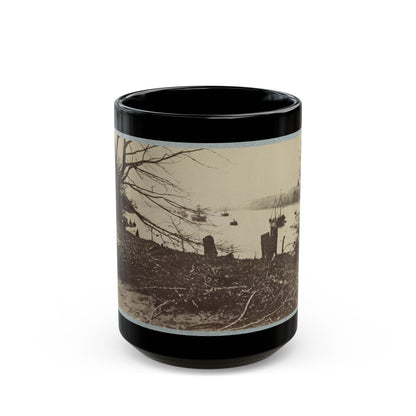 Army Transports In James River, Va. Near Deep Bottom (U.S. Civil War) Black Coffee Mug