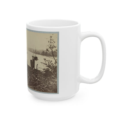 Army Transports In James River, Va. Near Deep Bottom (U.S. Civil War) White Coffee Mug