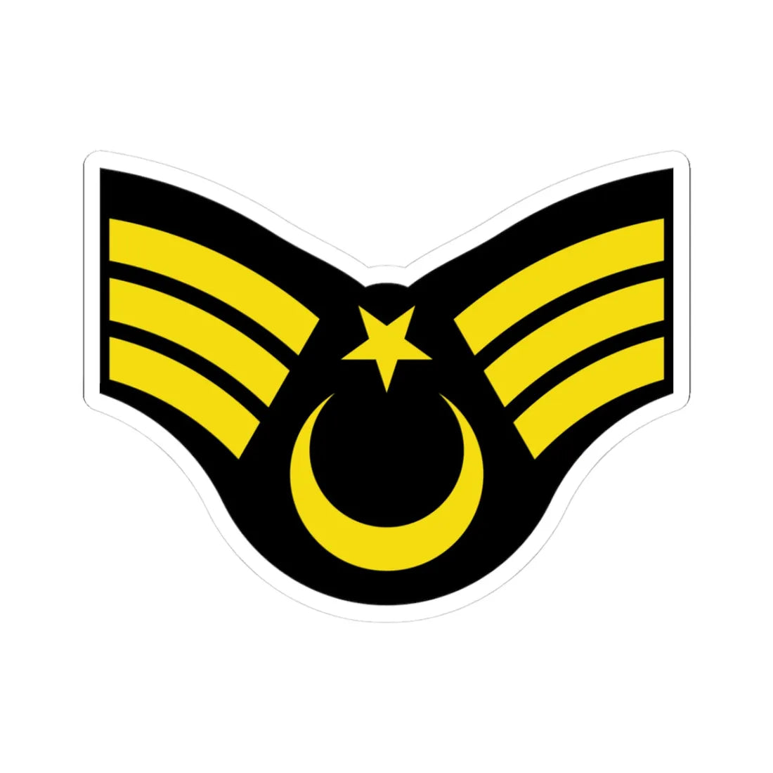 Army TUR OR 06a (Turkey) (Military Rank) STICKER Vinyl Kiss-Cut Decal 3 Inch White - The Sticker Space