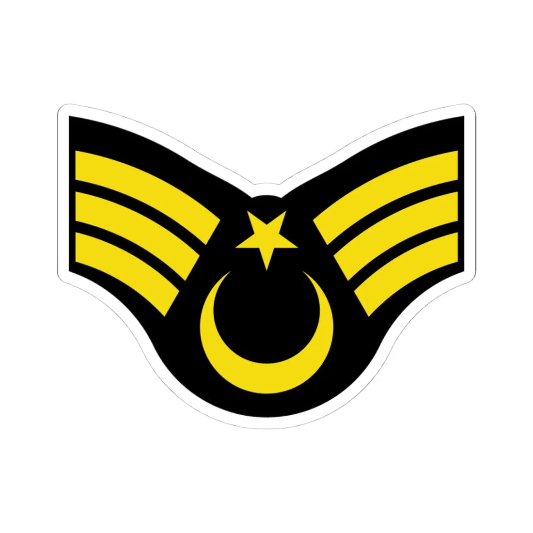 Army TUR OR 06a (Turkey) (Military Rank) STICKER Vinyl Kiss-Cut Decal 4 Inch White - The Sticker Space