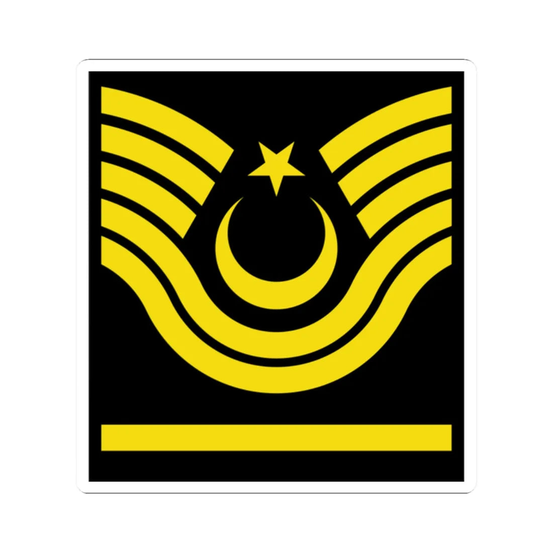 Army TUR OR 07 2 (Turkey) (Military Rank) STICKER Vinyl Kiss-Cut Decal 2 Inch White - The Sticker Space