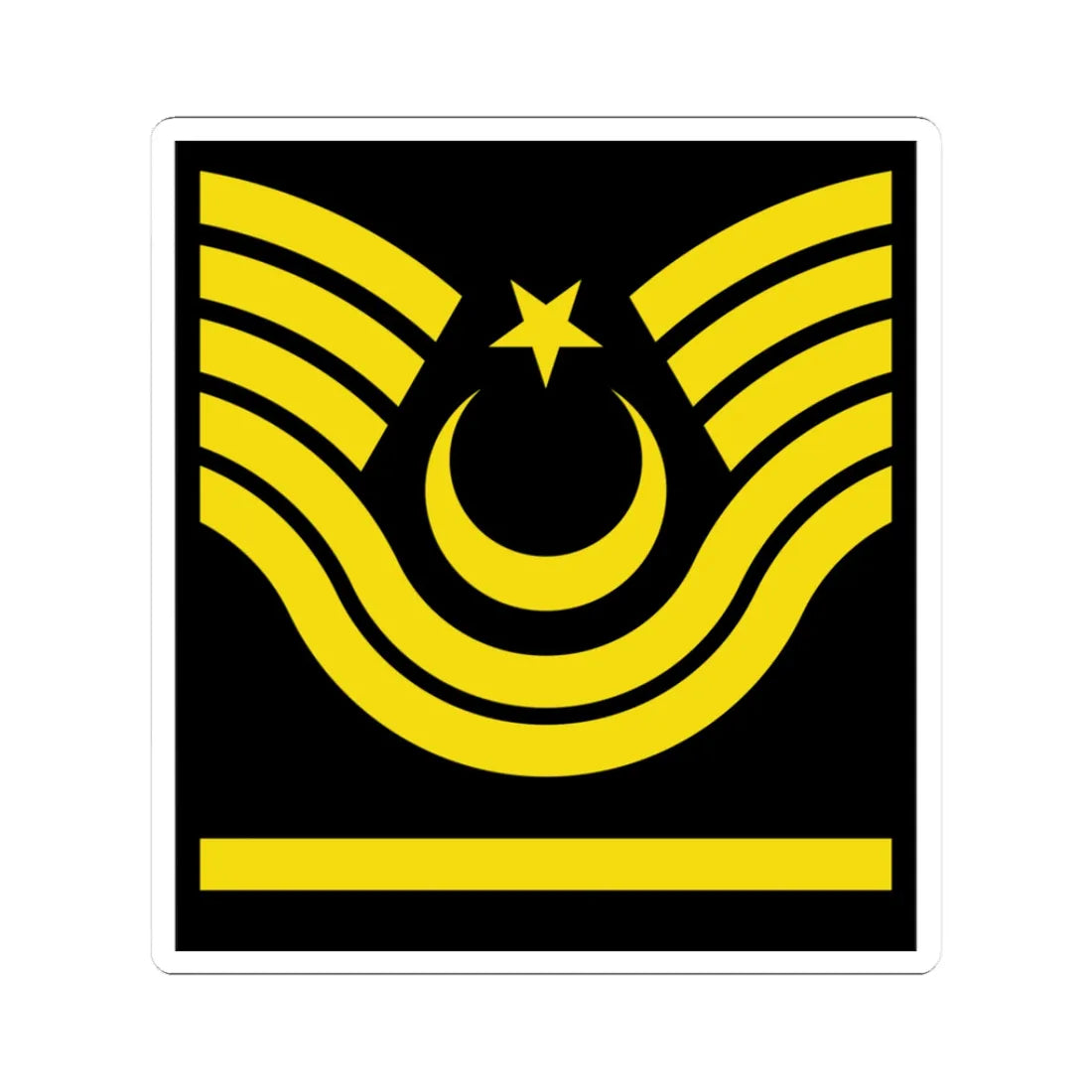 Army TUR OR 07 2 (Turkey) (Military Rank) STICKER Vinyl Kiss-Cut Decal 3 Inch White - The Sticker Space