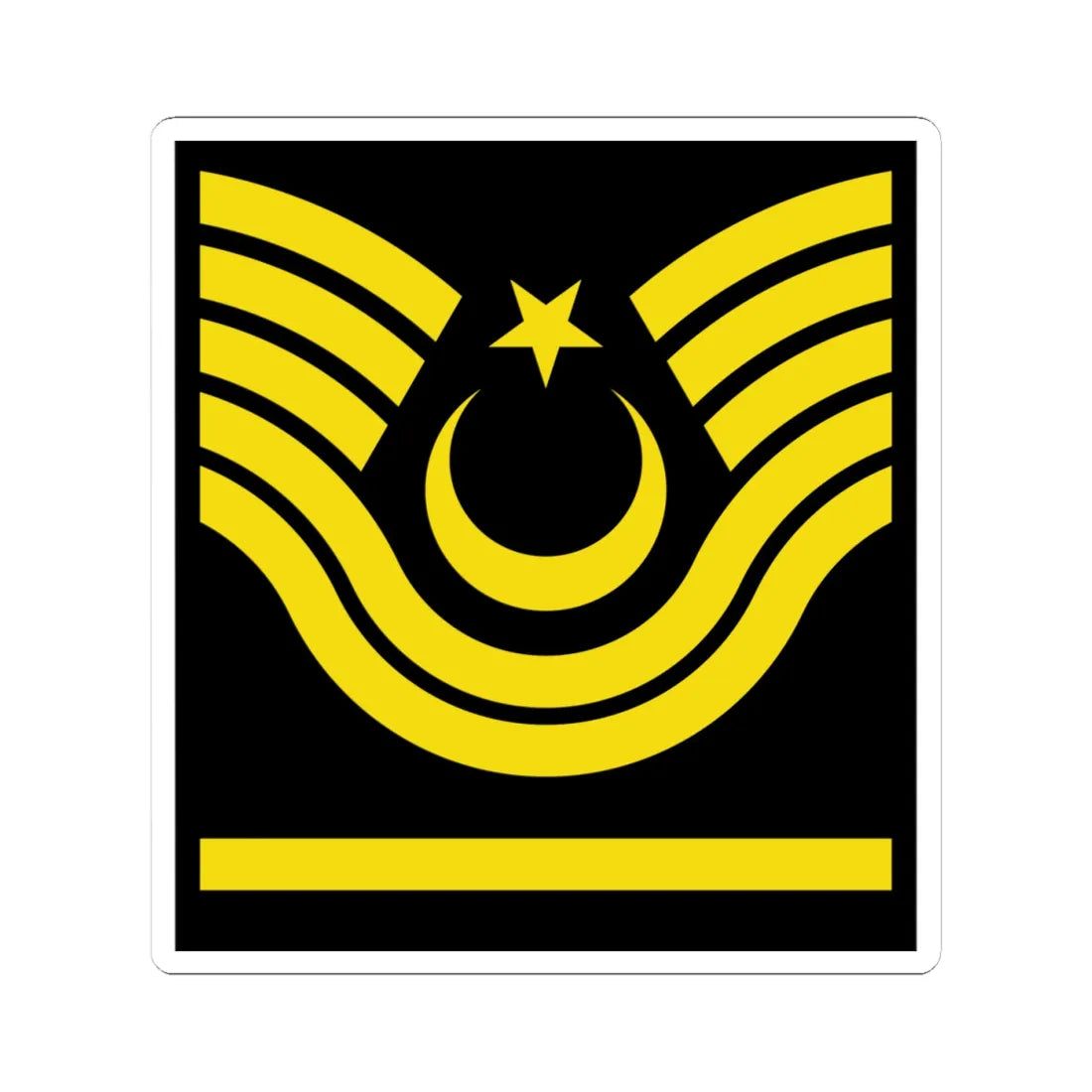 Army TUR OR 07 2 (Turkey) (Military Rank) STICKER Vinyl Kiss-Cut Decal 4 Inch White - The Sticker Space