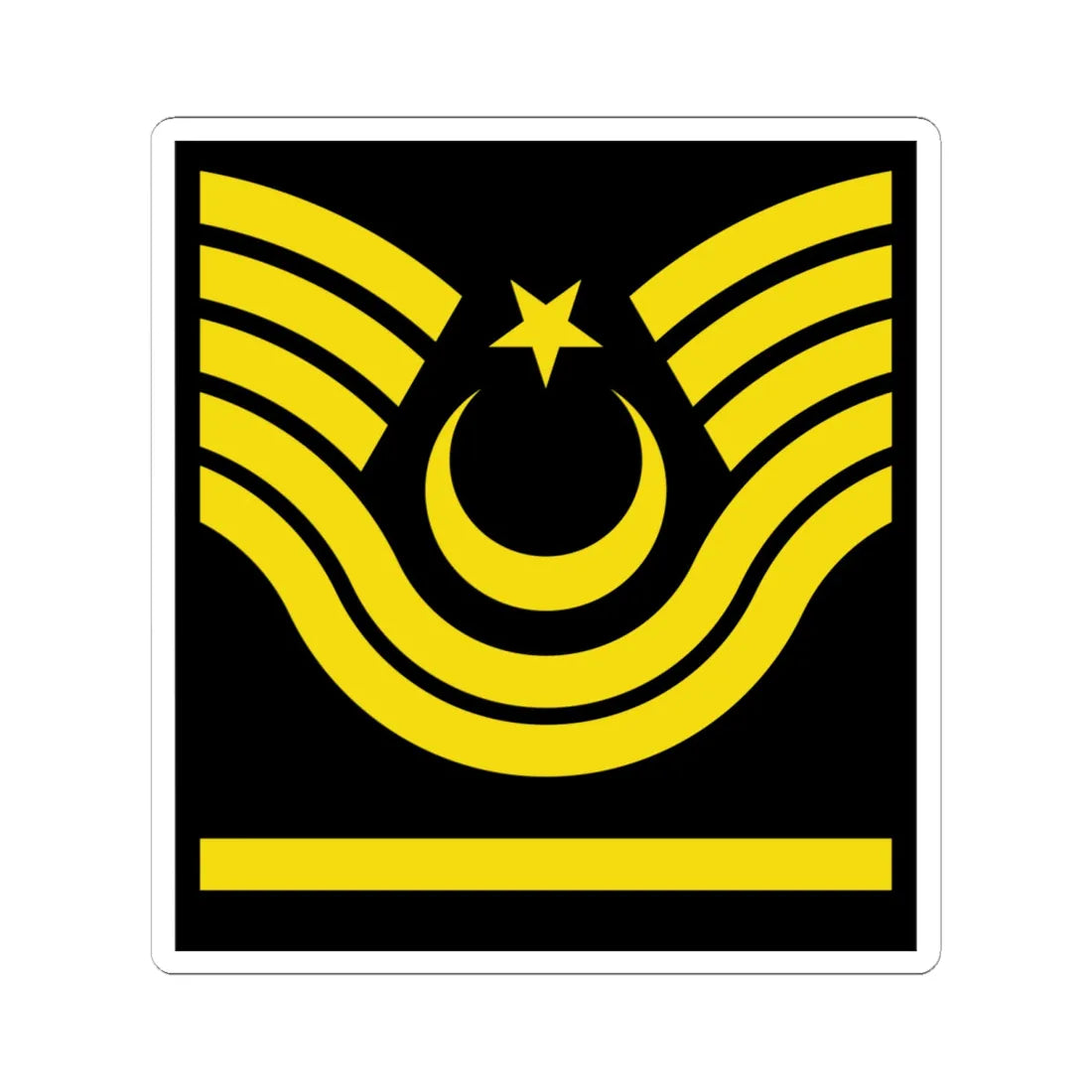 Army TUR OR 07 2 (Turkey) (Military Rank) STICKER Vinyl Kiss-Cut Decal 6 Inch White - The Sticker Space