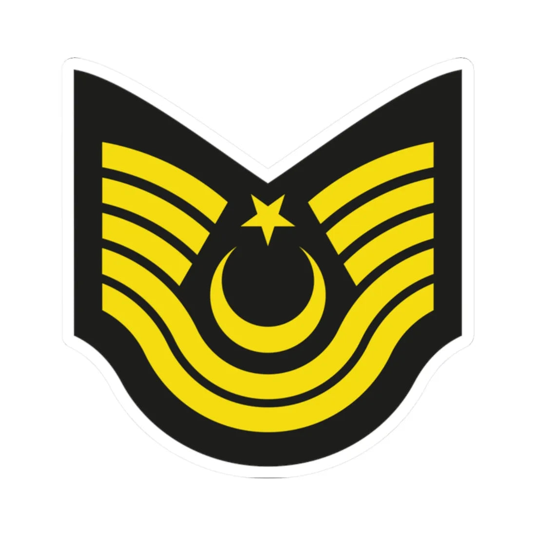 Army TUR OR 07 (Turkey) (Military Rank) STICKER Vinyl Kiss-Cut Decal 2 Inch White - The Sticker Space