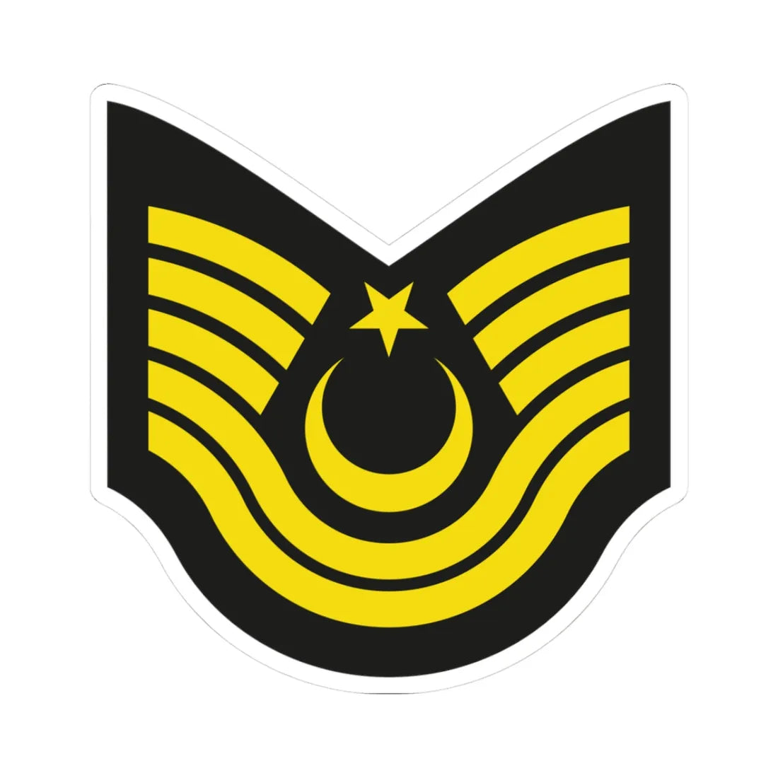 Army TUR OR 07 (Turkey) (Military Rank) STICKER Vinyl Kiss-Cut Decal 3 Inch White - The Sticker Space