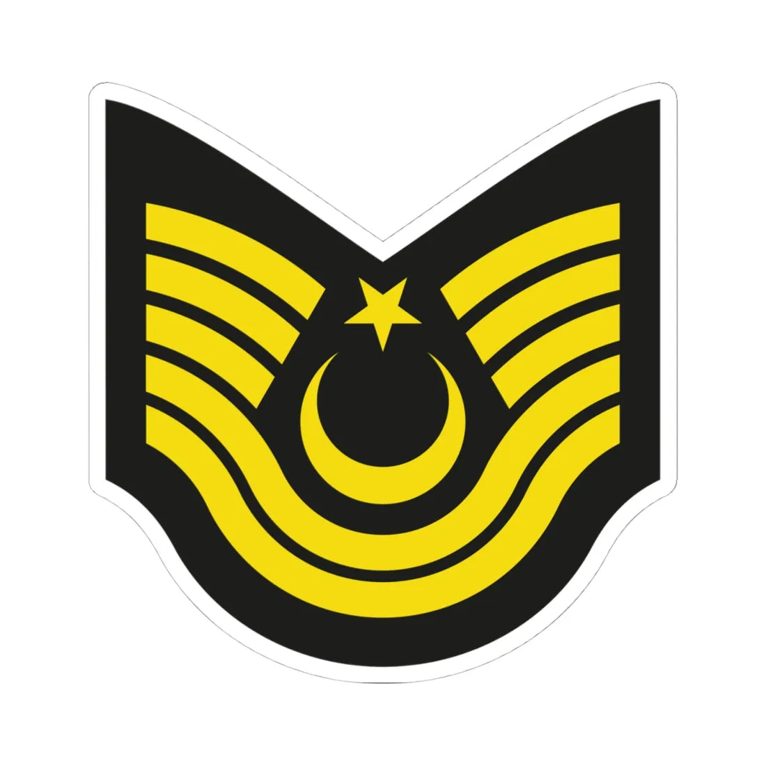Army TUR OR 07 (Turkey) (Military Rank) STICKER Vinyl Kiss-Cut Decal 4 Inch White - The Sticker Space