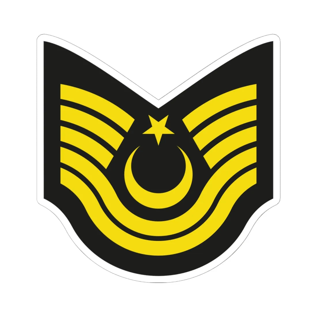Army TUR OR 07 (Turkey) (Military Rank) STICKER Vinyl Kiss-Cut Decal 6 Inch White - The Sticker Space