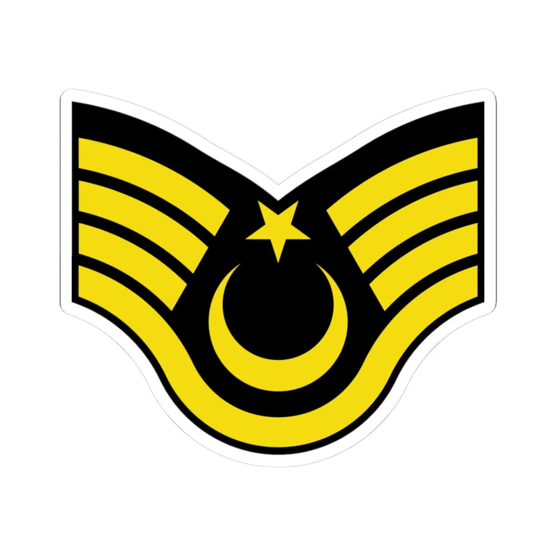 Army TUR OR 07a (Turkey) (Military Rank) STICKER Vinyl Kiss-Cut Decal 3 Inch White - The Sticker Space