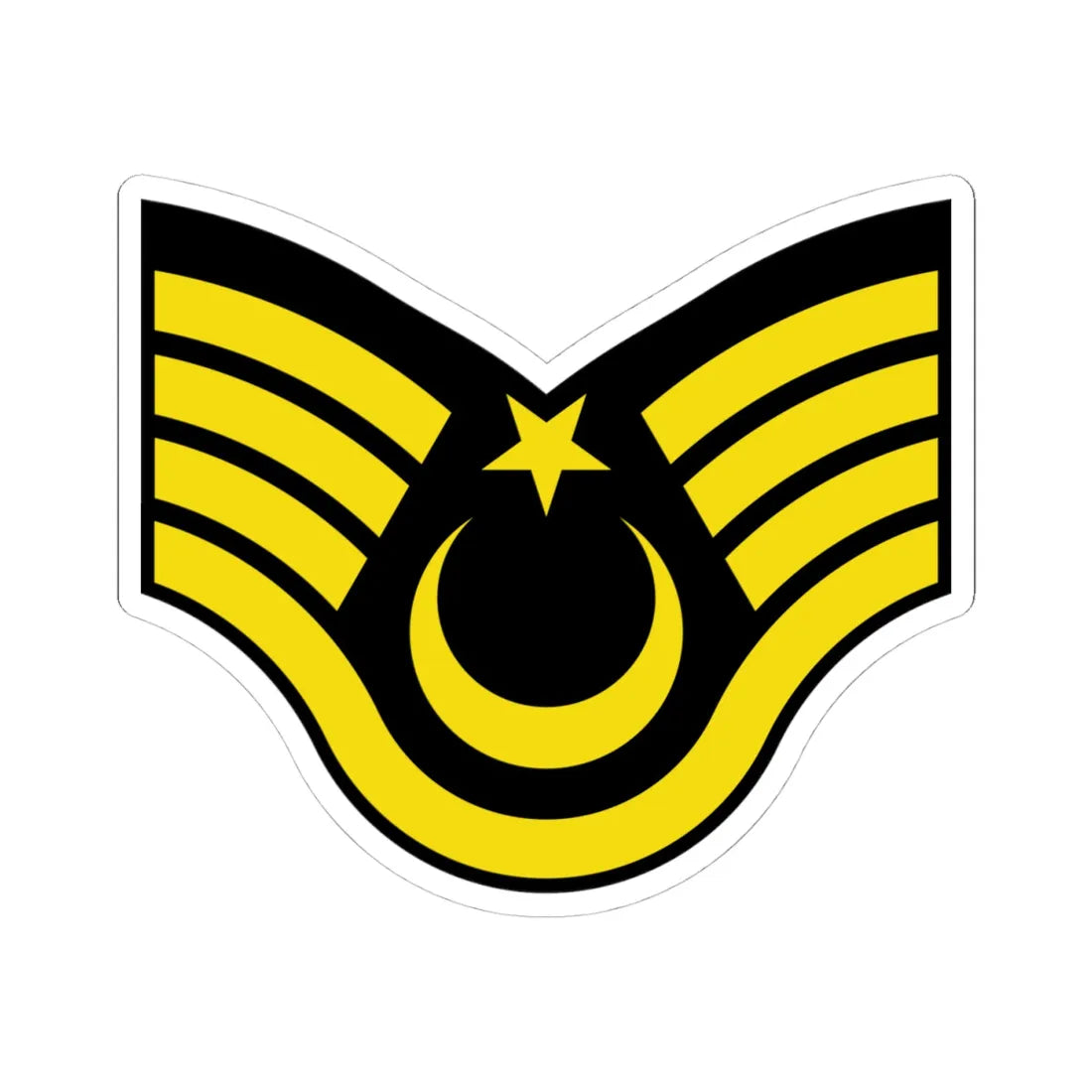 Army TUR OR 07a (Turkey) (Military Rank) STICKER Vinyl Kiss-Cut Decal 4 Inch White - The Sticker Space