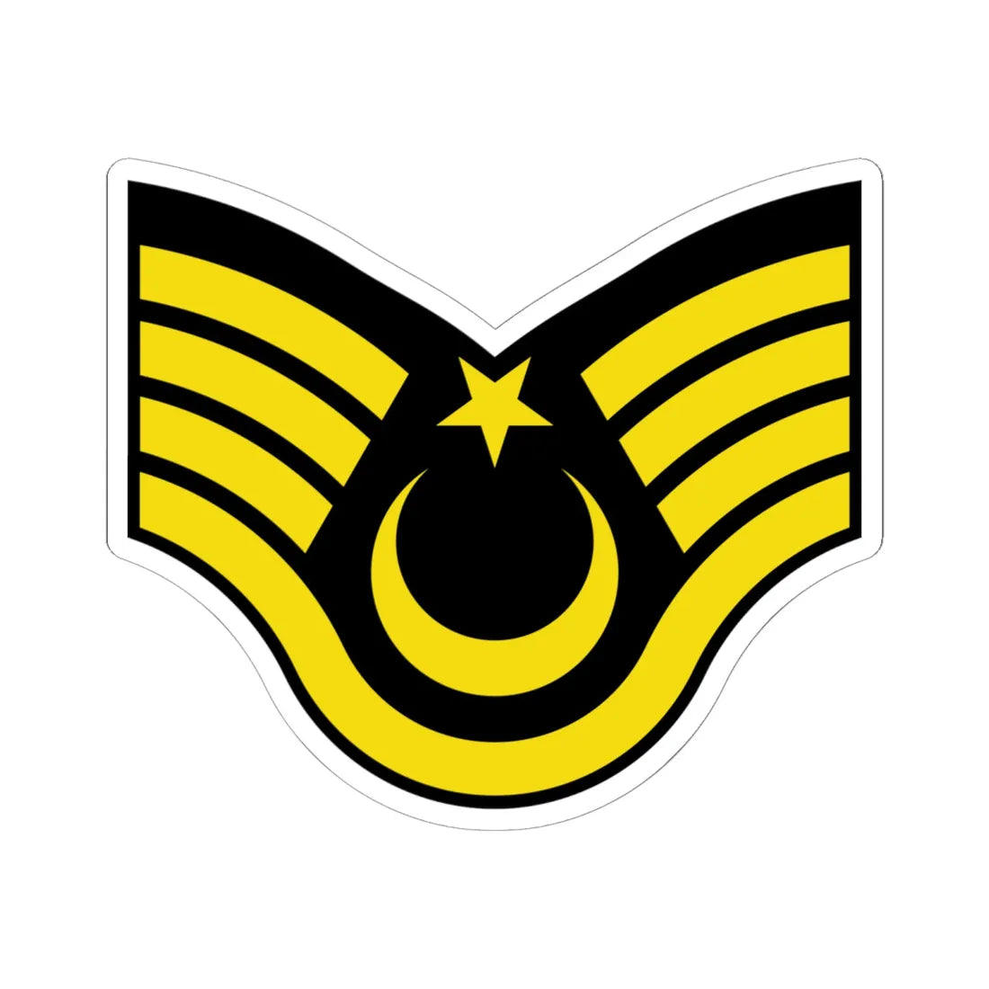 Army TUR OR 07a (Turkey) (Military Rank) STICKER Vinyl Kiss-Cut Decal 6 Inch White - The Sticker Space