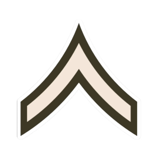 Army USA OR 02 Army greens (United States) (Military Rank) STICKER Vinyl Kiss-Cut Decal 2 Inch White - The Sticker Space