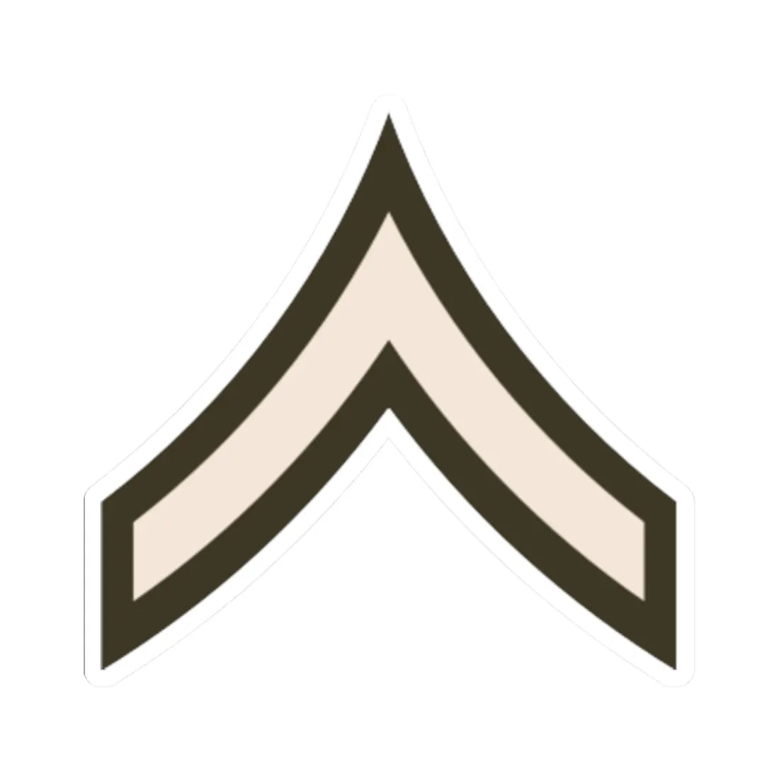 Army USA OR 02 Army greens (United States) (Military Rank) STICKER Vinyl Kiss-Cut Decal - The Sticker Space