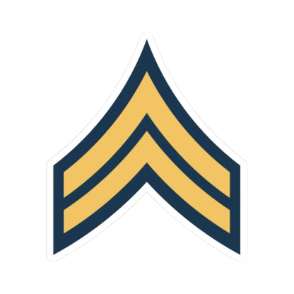 Army USA OR 04a (United States) (Military Rank) STICKER Vinyl Kiss-Cut Decal 4 Inch White - The Sticker Space