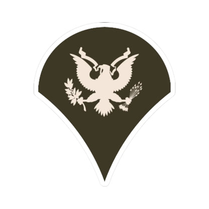 Army USA OR 04b Army greens (United States) (Military Rank) STICKER Vinyl Kiss-Cut Decal 6 Inch White - The Sticker Space