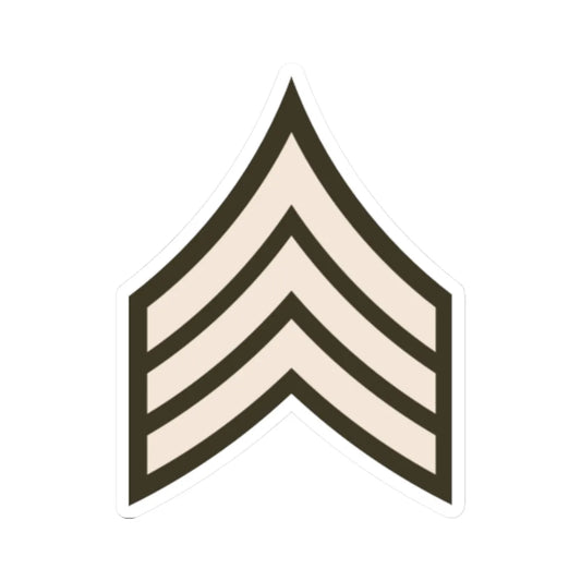 Army USA OR 05 Army greens (United States) (Military Rank) STICKER Vinyl Kiss-Cut Decal 2 Inch White - The Sticker Space