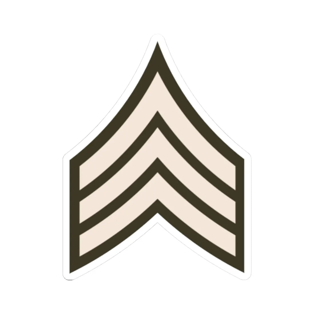 Army USA OR 05 Army greens (United States) (Military Rank) STICKER Vinyl Kiss-Cut Decal 3 Inch White - The Sticker Space