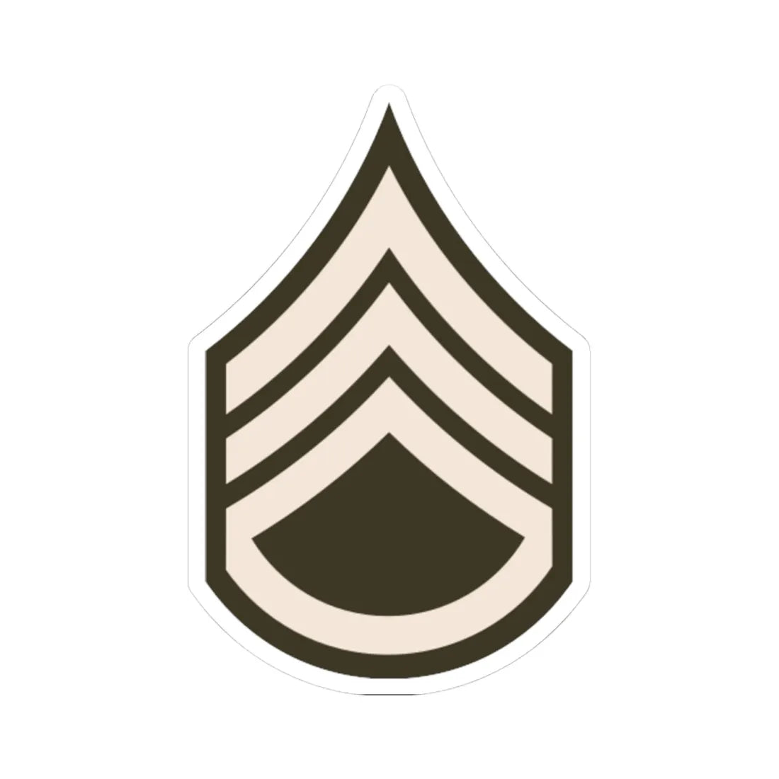 Army USA OR 06 Army greens (United States) (Military Rank) STICKER Vinyl Kiss-Cut Decal 4 Inch White - The Sticker Space